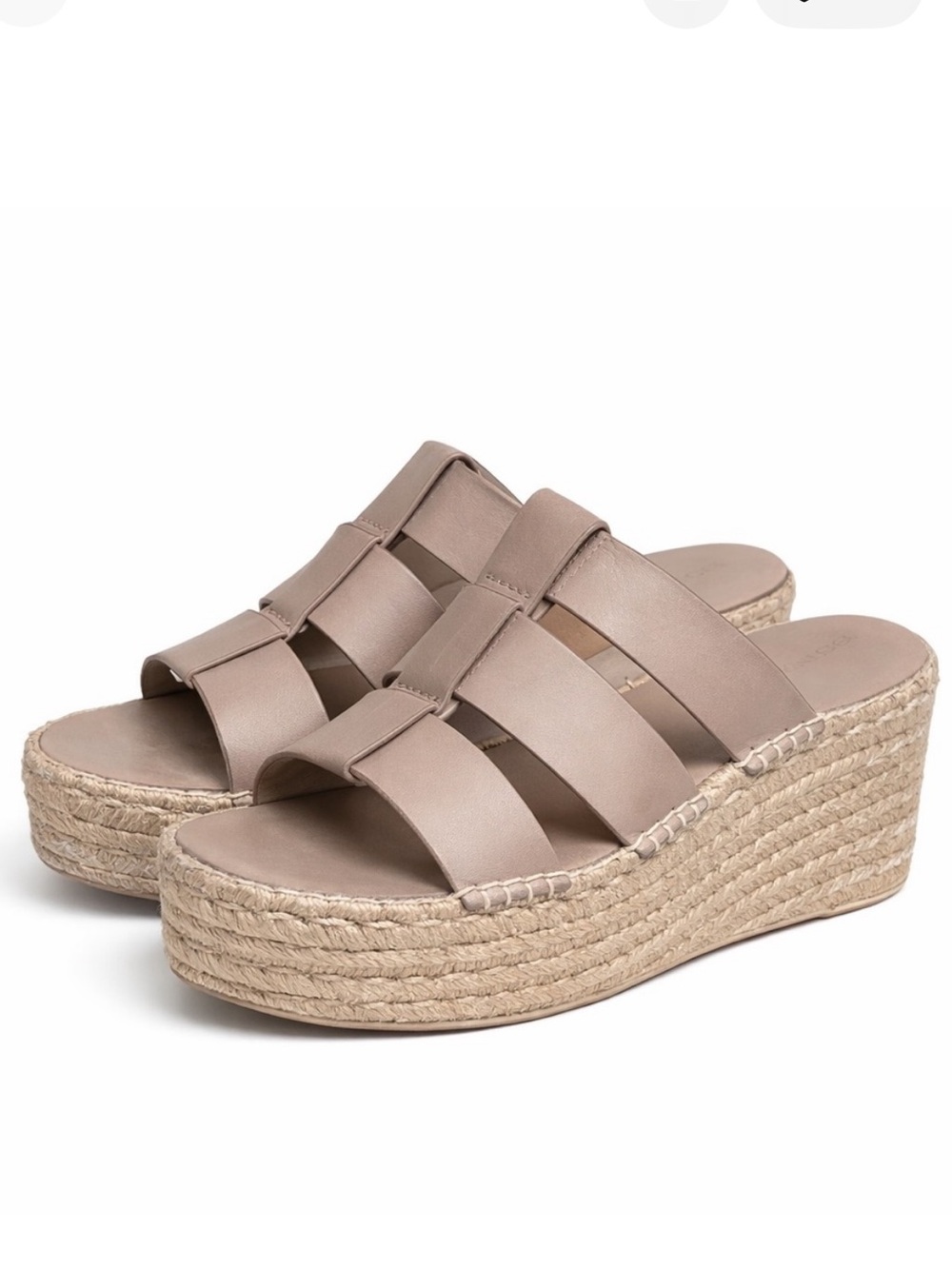 Vince | Sabella leather upper wedge espadrille sandal